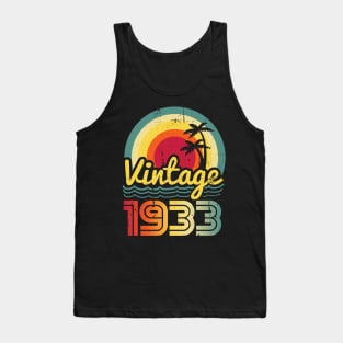 Vintage 1933 Made in 1933 90th birthday 90 years old Gift Tank Top